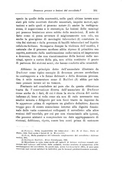 Note e riviste di psichiatria Manicomio provinciale di Pesaro