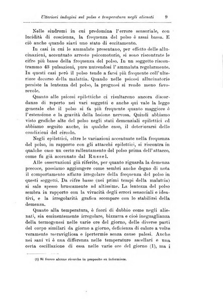 Note e riviste di psichiatria Manicomio provinciale di Pesaro