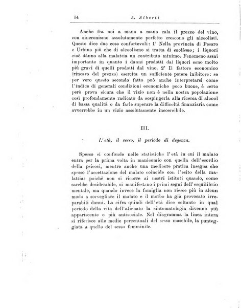 Note e riviste di psichiatria Manicomio provinciale di Pesaro