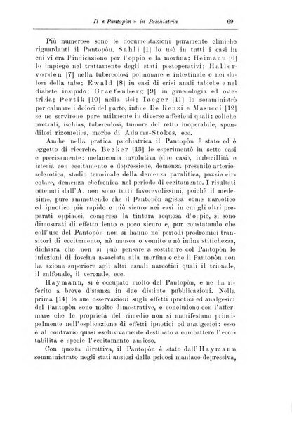 Note e riviste di psichiatria Manicomio provinciale di Pesaro