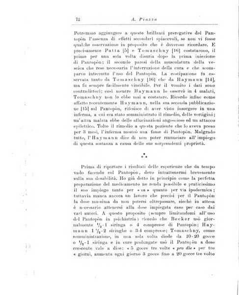 Note e riviste di psichiatria Manicomio provinciale di Pesaro