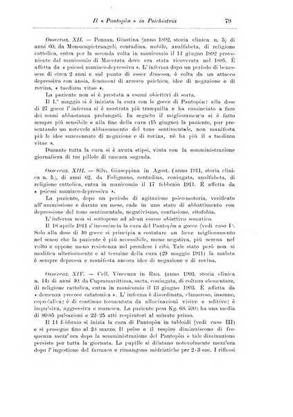 Note e riviste di psichiatria Manicomio provinciale di Pesaro