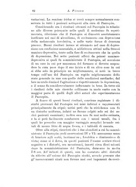 Note e riviste di psichiatria Manicomio provinciale di Pesaro