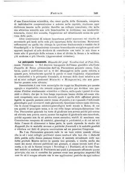 Note e riviste di psichiatria Manicomio provinciale di Pesaro