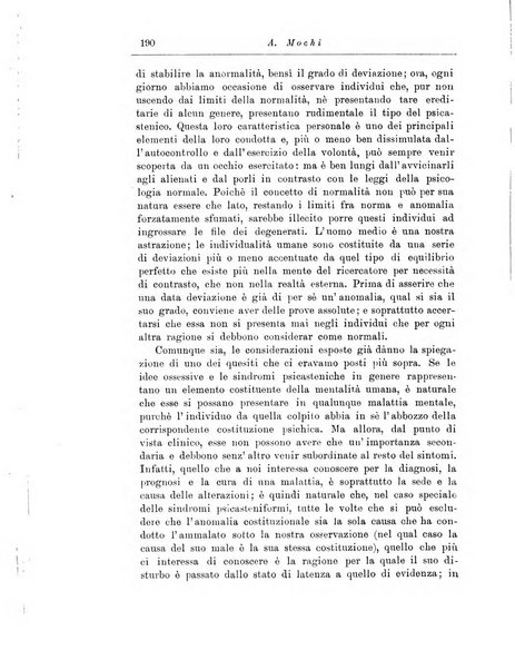 Note e riviste di psichiatria Manicomio provinciale di Pesaro