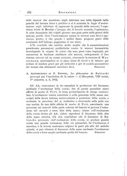 Note e riviste di psichiatria Manicomio provinciale di Pesaro