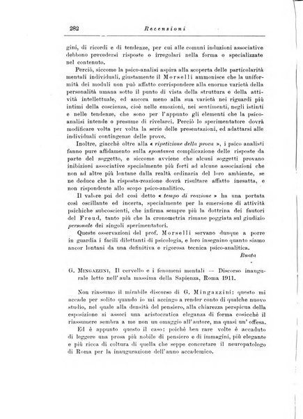 Note e riviste di psichiatria Manicomio provinciale di Pesaro