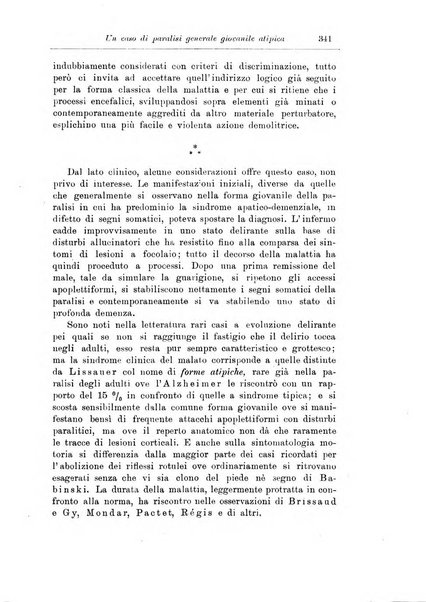 Note e riviste di psichiatria Manicomio provinciale di Pesaro