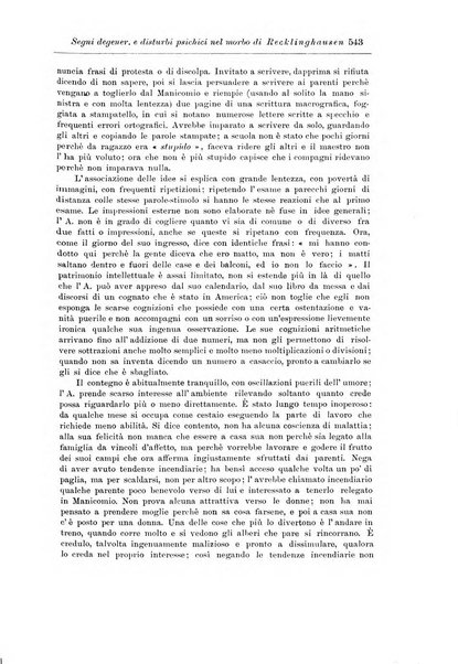 Note e riviste di psichiatria Manicomio provinciale di Pesaro