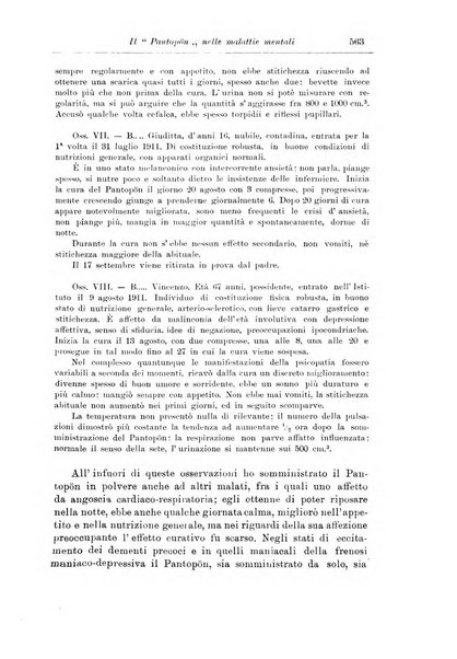 Note e riviste di psichiatria Manicomio provinciale di Pesaro