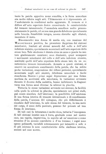 Note e riviste di psichiatria Manicomio provinciale di Pesaro