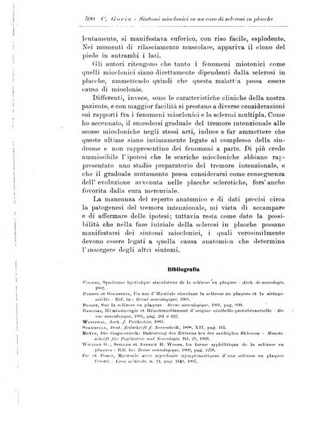 Note e riviste di psichiatria Manicomio provinciale di Pesaro