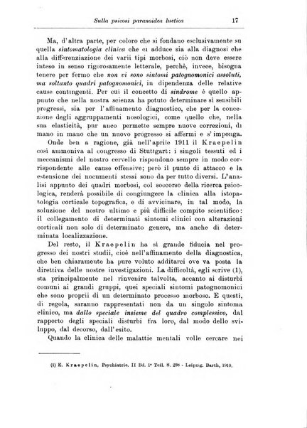 Note e riviste di psichiatria Manicomio provinciale di Pesaro