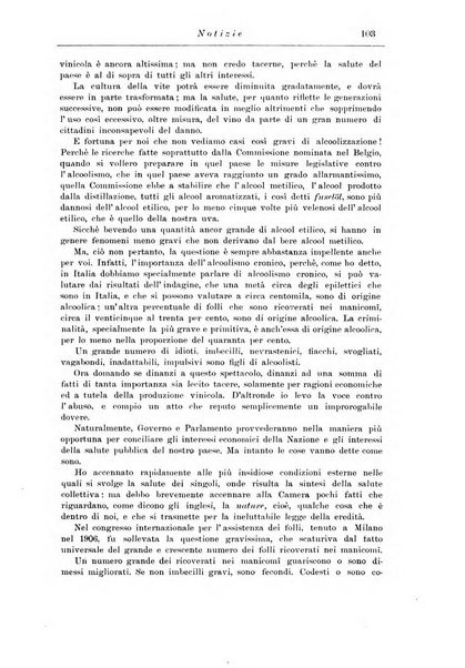 Note e riviste di psichiatria Manicomio provinciale di Pesaro