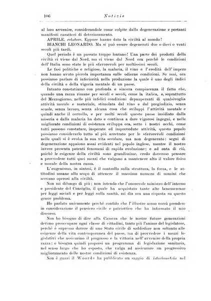 Note e riviste di psichiatria Manicomio provinciale di Pesaro