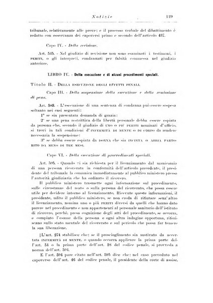 Note e riviste di psichiatria Manicomio provinciale di Pesaro