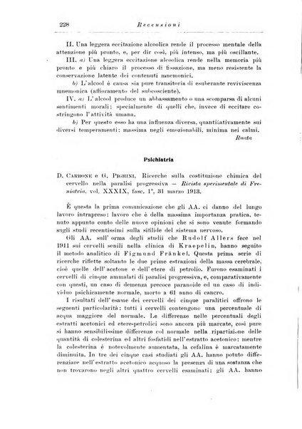 Note e riviste di psichiatria Manicomio provinciale di Pesaro