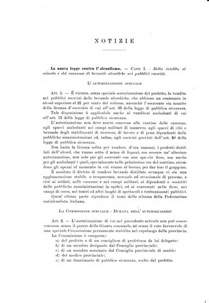 Note e riviste di psichiatria Manicomio provinciale di Pesaro