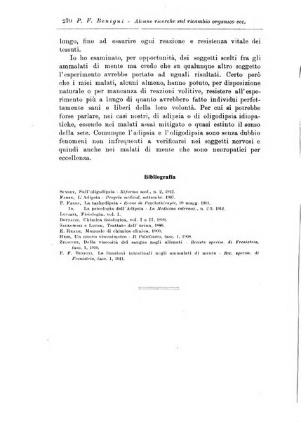 Note e riviste di psichiatria Manicomio provinciale di Pesaro