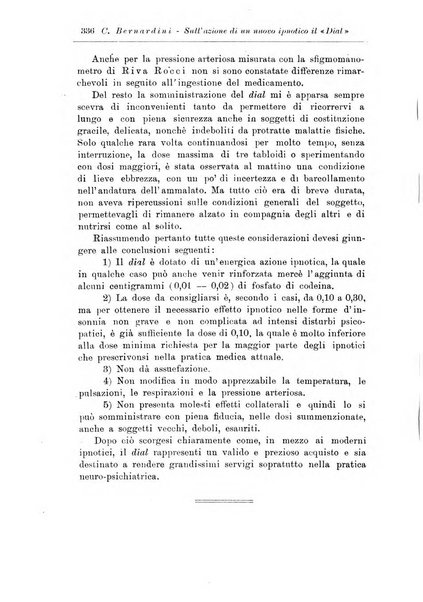 Note e riviste di psichiatria Manicomio provinciale di Pesaro