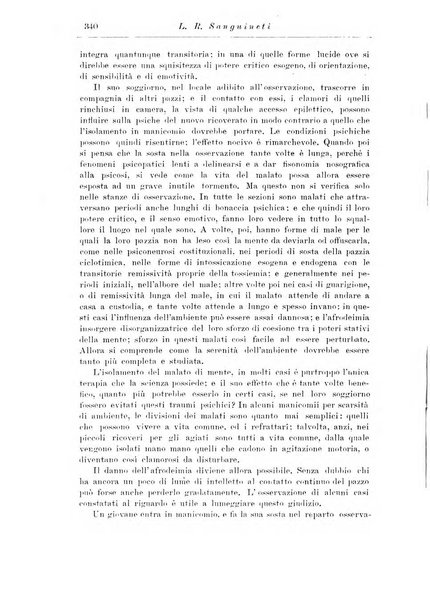 Note e riviste di psichiatria Manicomio provinciale di Pesaro