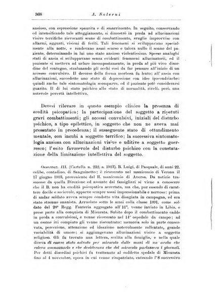 Note e riviste di psichiatria Manicomio provinciale di Pesaro