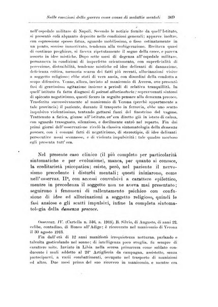 Note e riviste di psichiatria Manicomio provinciale di Pesaro