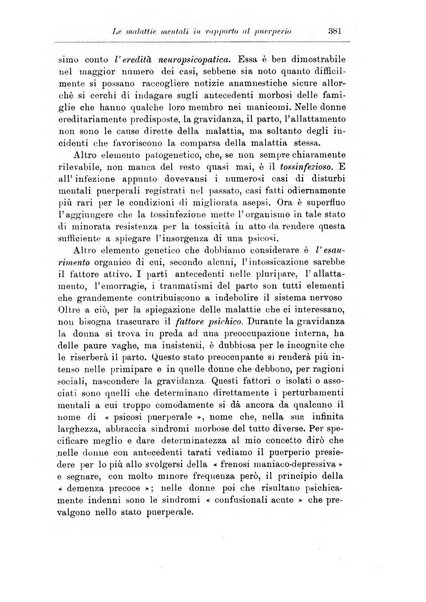 Note e riviste di psichiatria Manicomio provinciale di Pesaro