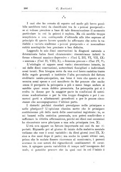 Note e riviste di psichiatria Manicomio provinciale di Pesaro