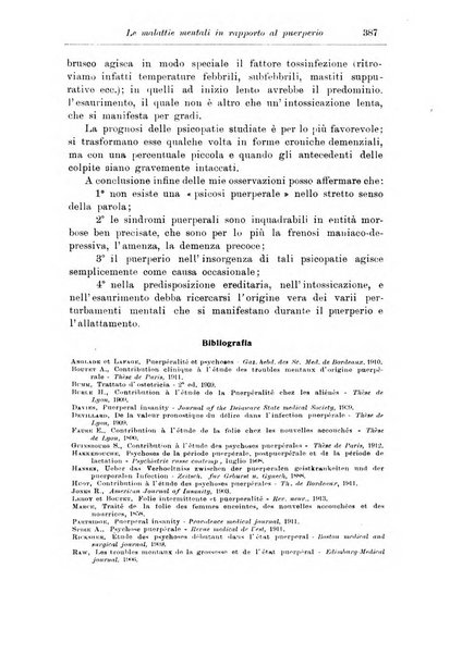 Note e riviste di psichiatria Manicomio provinciale di Pesaro