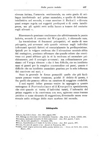 Note e riviste di psichiatria Manicomio provinciale di Pesaro