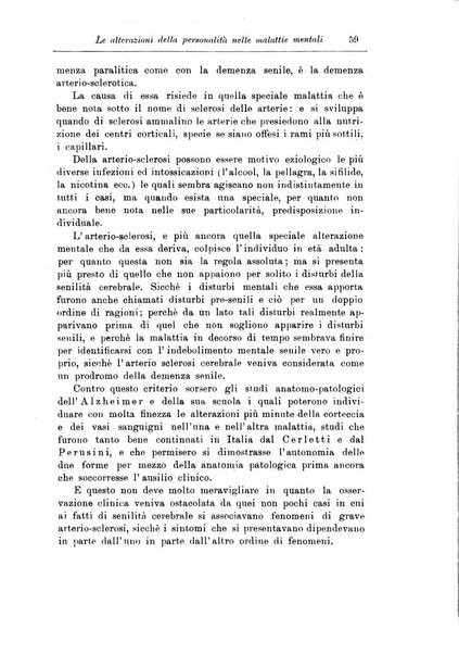 Note e riviste di psichiatria Manicomio provinciale di Pesaro