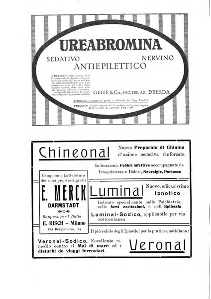 Note e riviste di psichiatria Manicomio provinciale di Pesaro