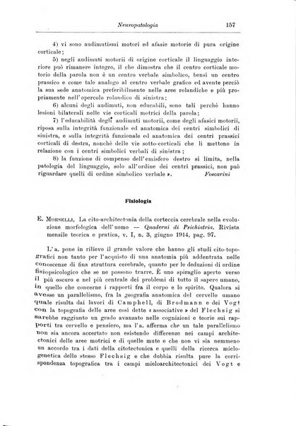 Note e riviste di psichiatria Manicomio provinciale di Pesaro