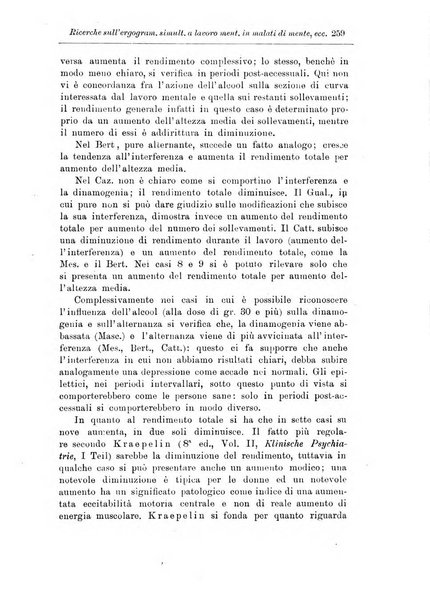 Note e riviste di psichiatria Manicomio provinciale di Pesaro