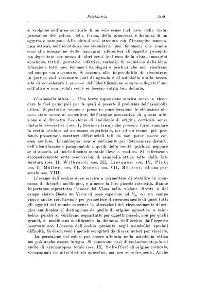 Note e riviste di psichiatria Manicomio provinciale di Pesaro