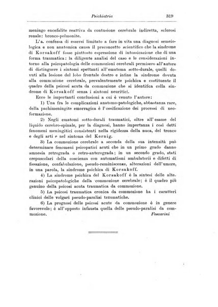 Note e riviste di psichiatria Manicomio provinciale di Pesaro