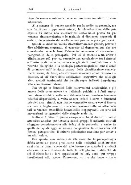 Note e riviste di psichiatria Manicomio provinciale di Pesaro