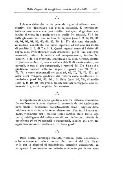 Note e riviste di psichiatria Manicomio provinciale di Pesaro