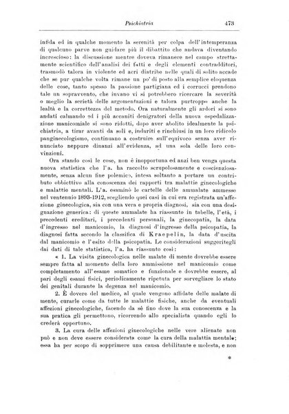 Note e riviste di psichiatria Manicomio provinciale di Pesaro