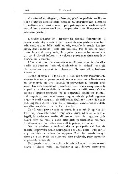 Note e riviste di psichiatria Manicomio provinciale di Pesaro