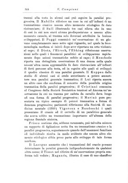 Note e riviste di psichiatria Manicomio provinciale di Pesaro