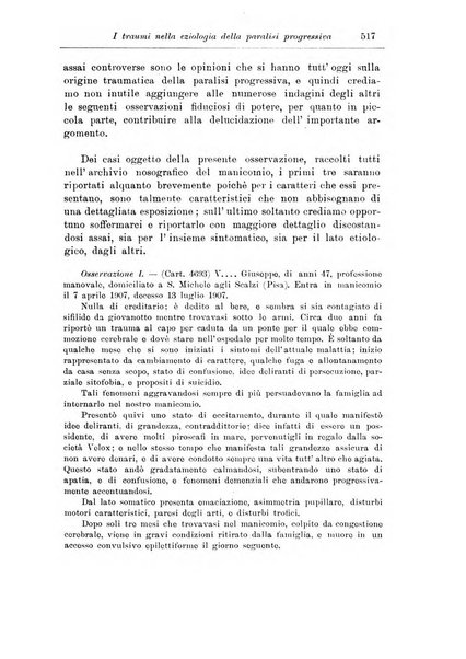 Note e riviste di psichiatria Manicomio provinciale di Pesaro