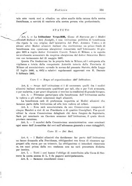 Note e riviste di psichiatria Manicomio provinciale di Pesaro