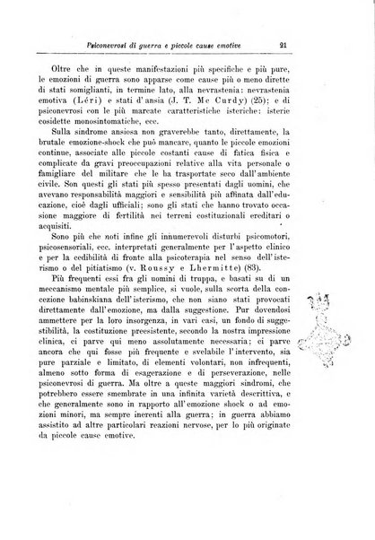 Note e riviste di psichiatria Manicomio provinciale di Pesaro