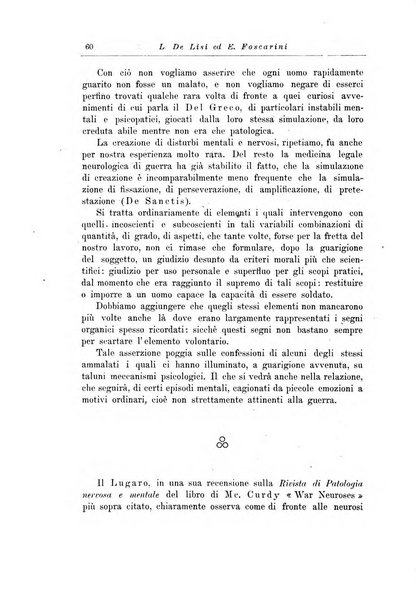 Note e riviste di psichiatria Manicomio provinciale di Pesaro