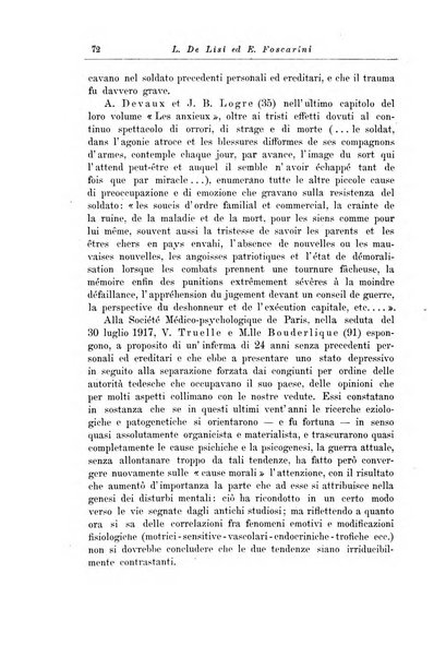 Note e riviste di psichiatria Manicomio provinciale di Pesaro