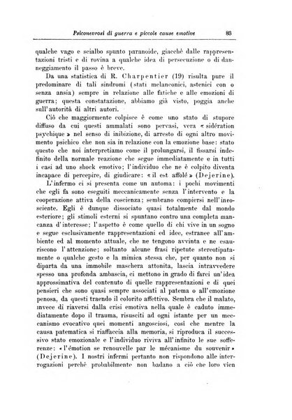 Note e riviste di psichiatria Manicomio provinciale di Pesaro