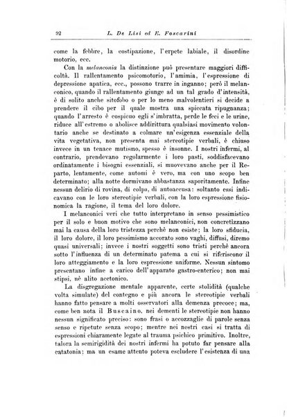 Note e riviste di psichiatria Manicomio provinciale di Pesaro