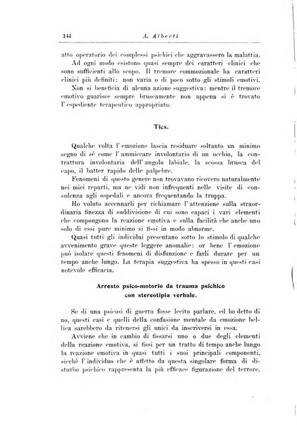 Note e riviste di psichiatria Manicomio provinciale di Pesaro